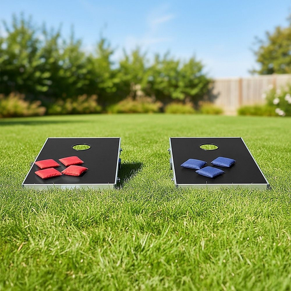 Bean Bag Toss Cornhole Game Set Aluminium Frame Portable Design — image 4