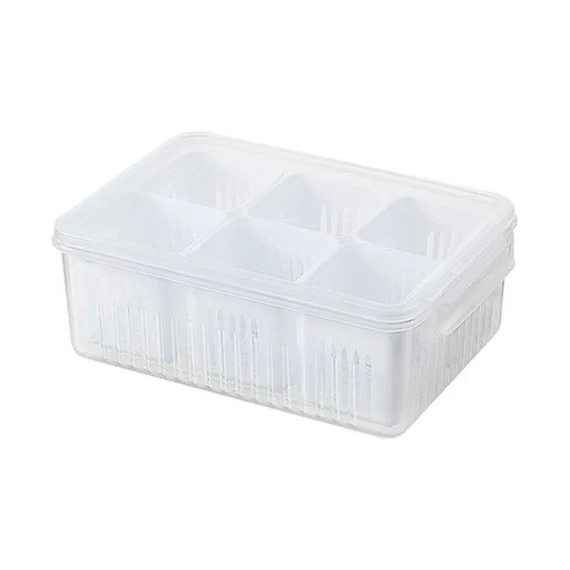 Convenient Crisper Box with Lid Storage Compartment Organizer for Vegetables — image 2