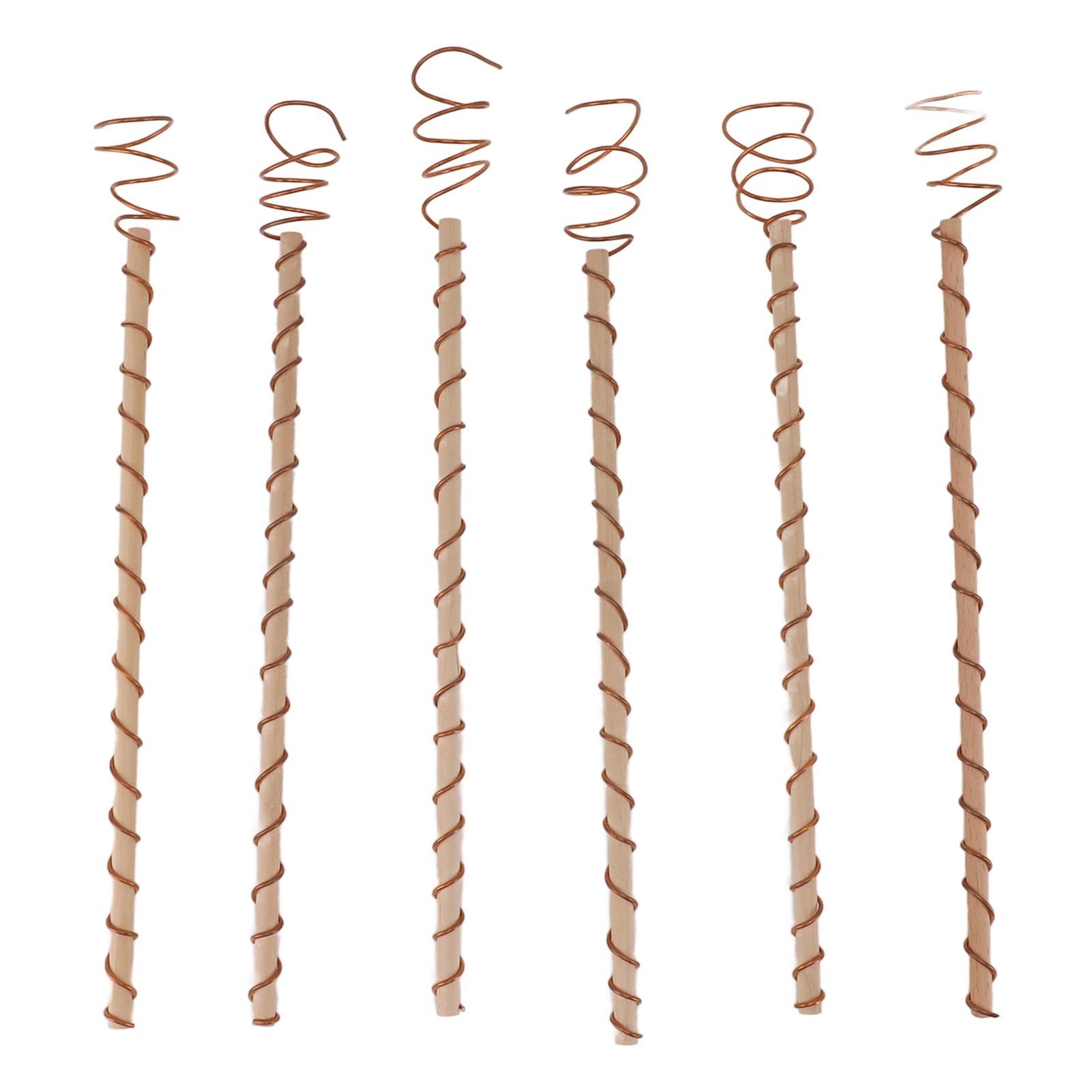 6PCS Electroculture Stakes Stable Support Garden Antenna Copper Coil for Growing Garden Plants Fruits Vegetables