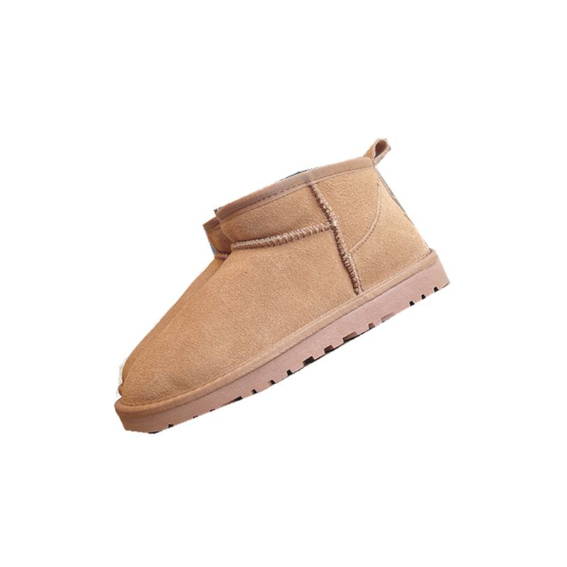Women Cowhide Short Winter Boots Warm Anti slip Antelope Brown 37 โ image 5