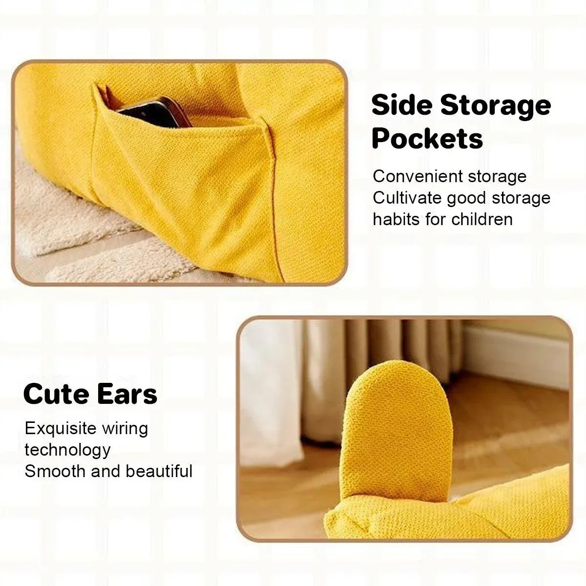 Small Sofa Chair Couch for Living Room Family Pet Furniture Comfortable Seat - Yellow — image 6