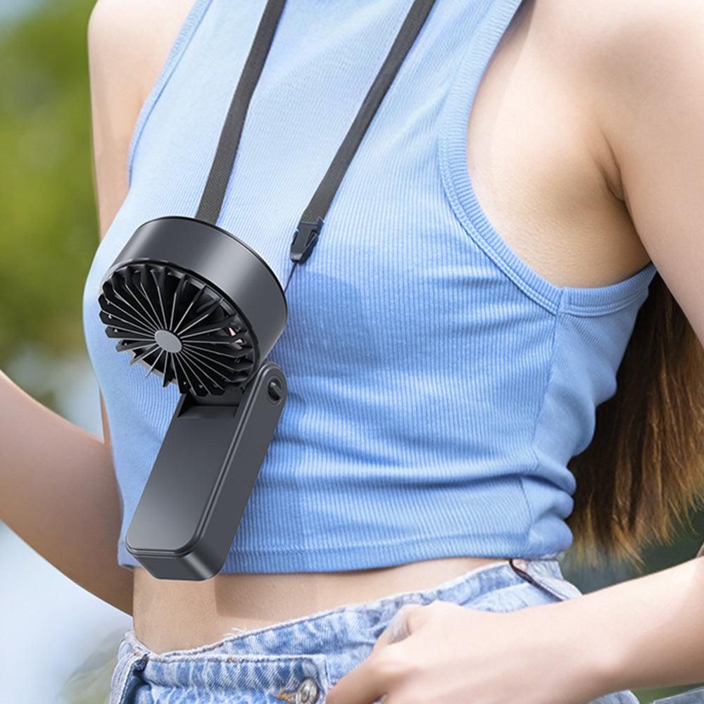 Handheld Foldable High-Speed Fan - Portable for Travel Outdoor Home and Office Dark Gray โ image 5