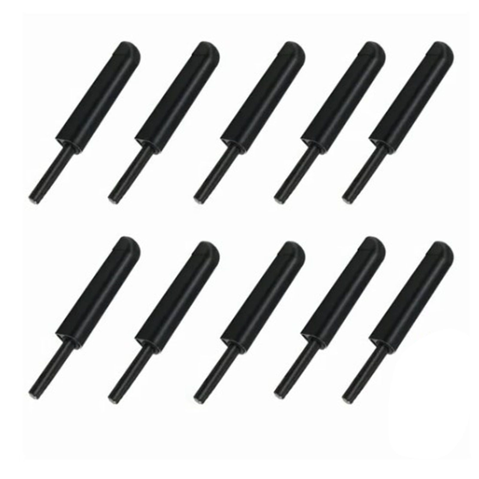 10 Pcs Cabinet Door Rebounder Handleless Black Aluminum Alloy Rebounding Magnetic Latch โ image 4