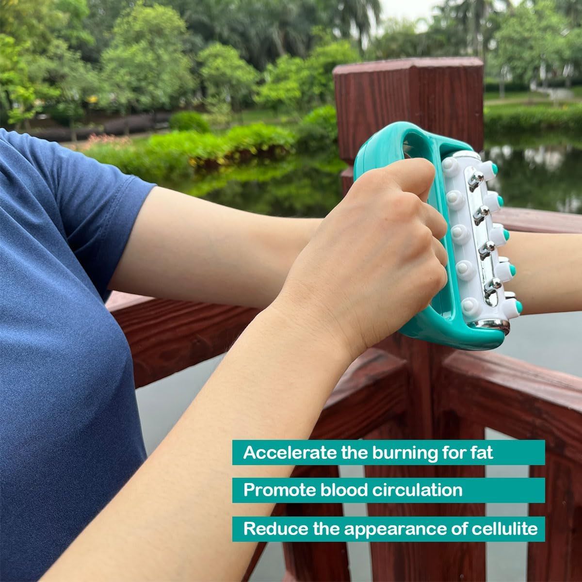 Lymphatic Drainage Massager Ultimate Fascia Release & Scar Tissue Massage Tool, Personal Handheld Massage Roller for Shoulder — image 3