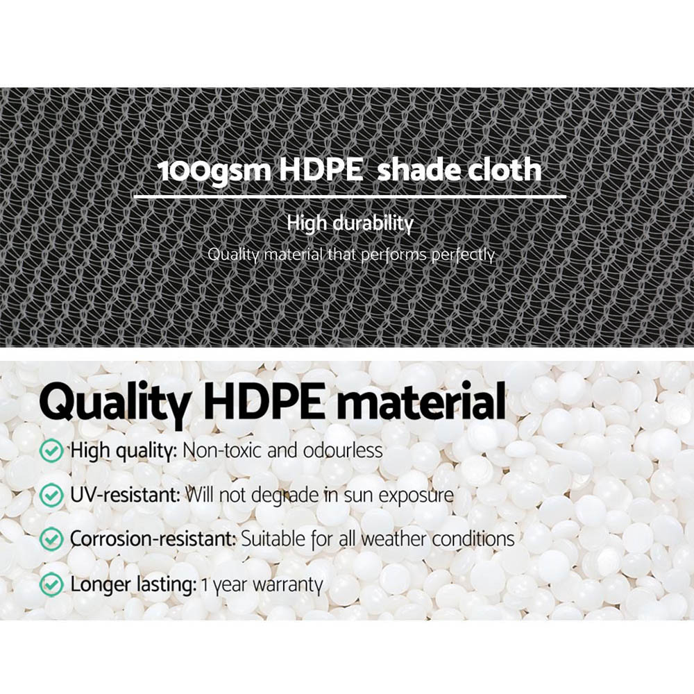Instahut 50% Shade Cloth 1.83x10m Shadecloth Wide Heavy Duty White โ image 5