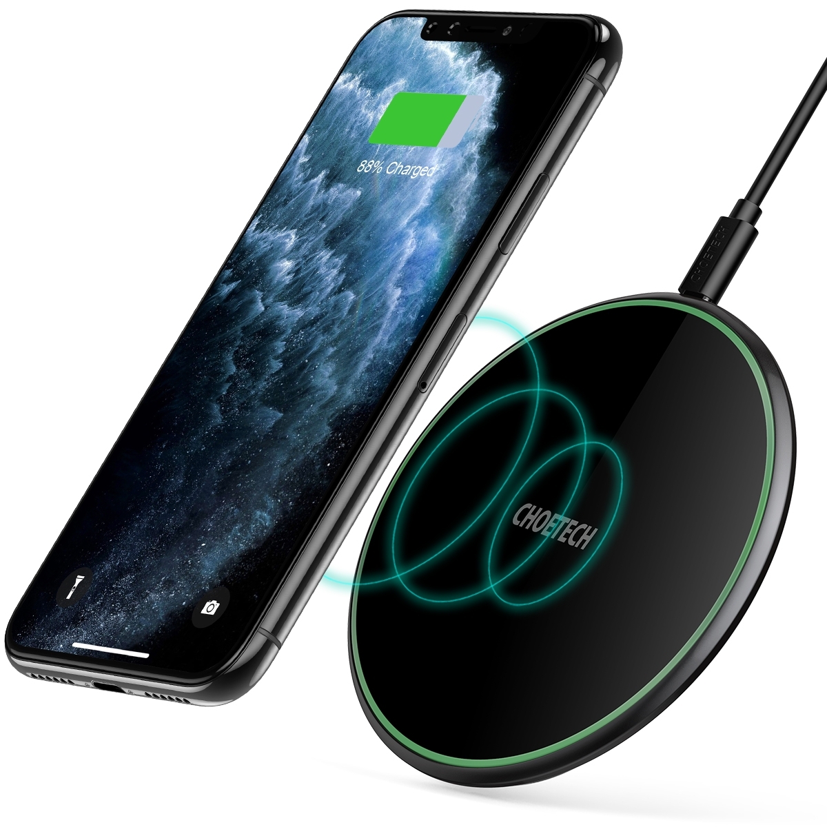 CHOETECH T559-F 15W Wireless Charging Pad with AC Adapter — image 2