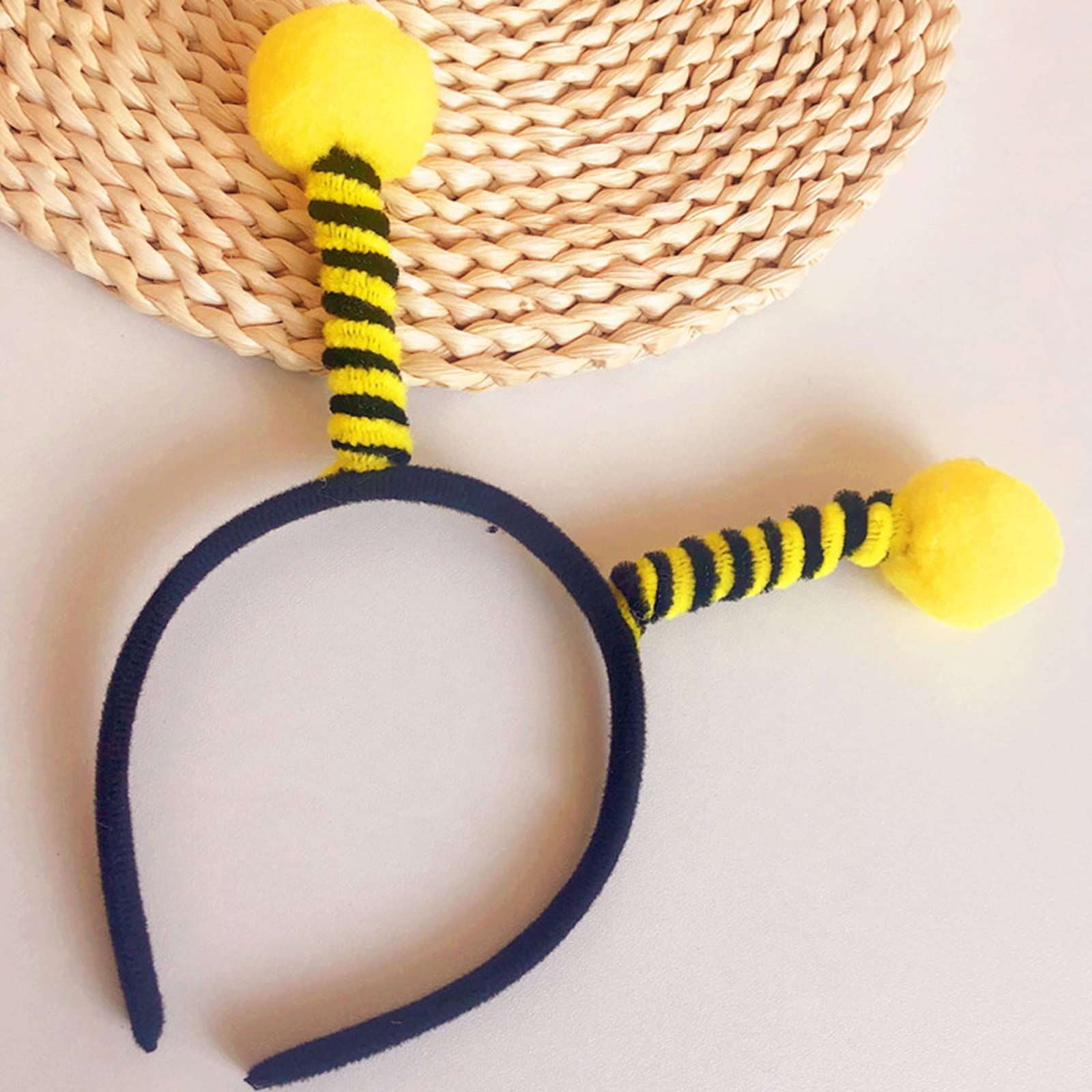 2 Pcs Halloween Bee Headband Honeycomb Eyeglasses Glasses Bumblebee Honeybee Hair Hoops Bands Bumble Bee Headpiece — image 2