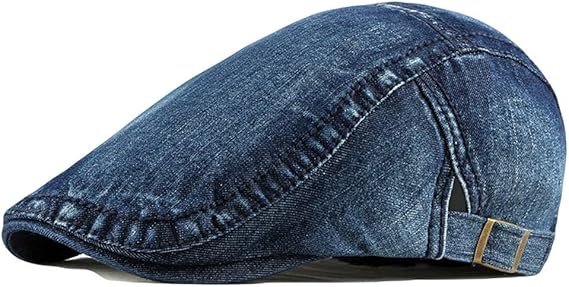 2-Pack Men's Denim Cotton Newsboy Cap Ivy Gatsby Driving Hunting Cabbie Hats — image 5