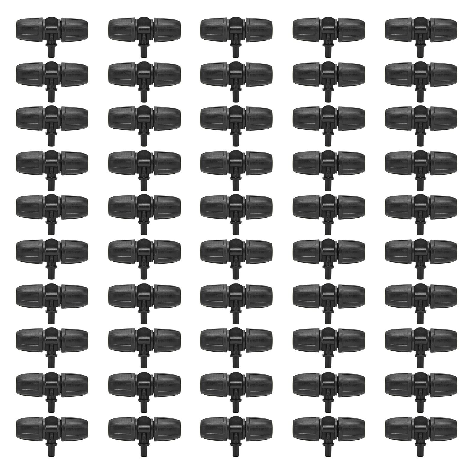 50pcs 8/12mm Hose Tee Fitting Tube Tee Connector Accessory for Garden Drip Irrigation Watering System