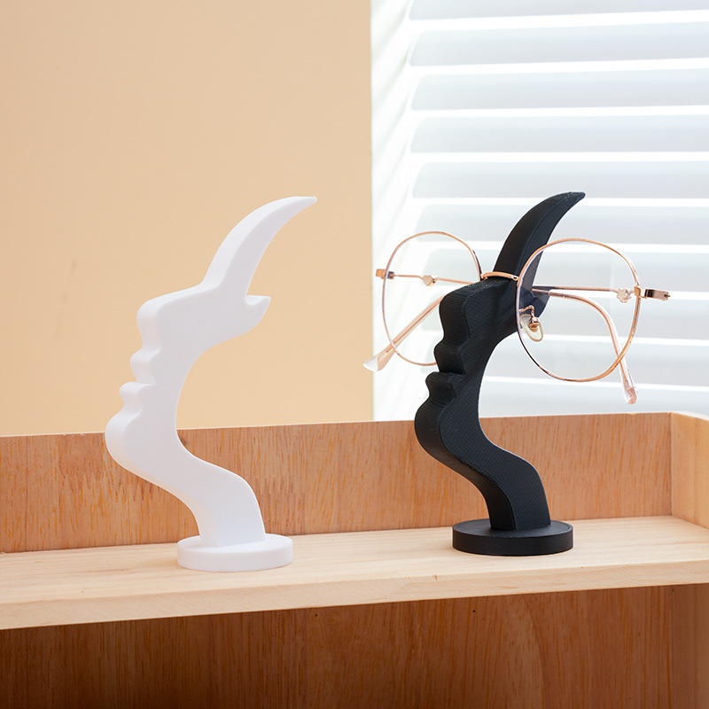 2-Pack White Desktop Eyeglass Holder – Minimalist Design for Home or Office, Stable Display Stand with Rounded Base — image 2