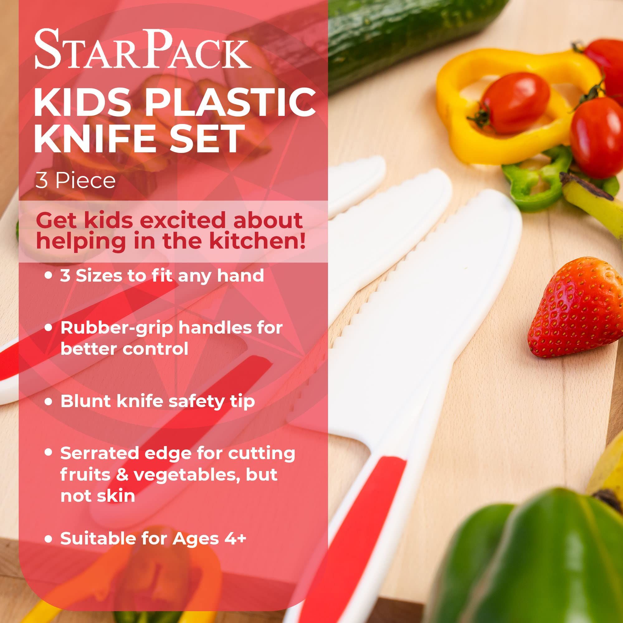 Kids Knife Set of 3 - Toddler Knife Set for Real Cooking - Montessori Knife for BPA-Free Nylon Knife For Kids - Serrated Edges โ image 5