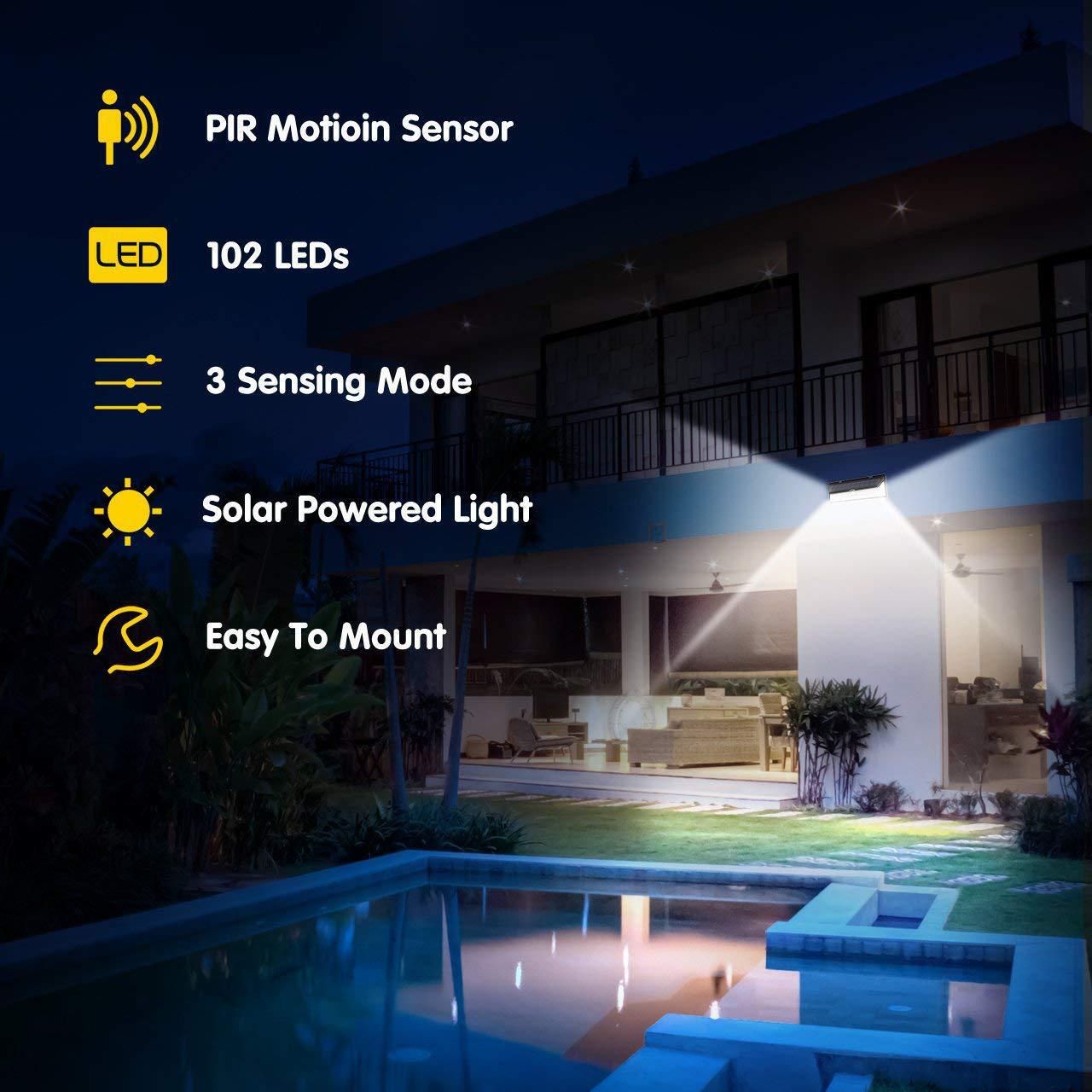 Solar RV Porch Light, 118 LED Motorhome Motion Sensor RV Exterior Lights with Remote Control, Waterproof Camper Outdoor Lights for Motorhome Travel,Travel — image 4