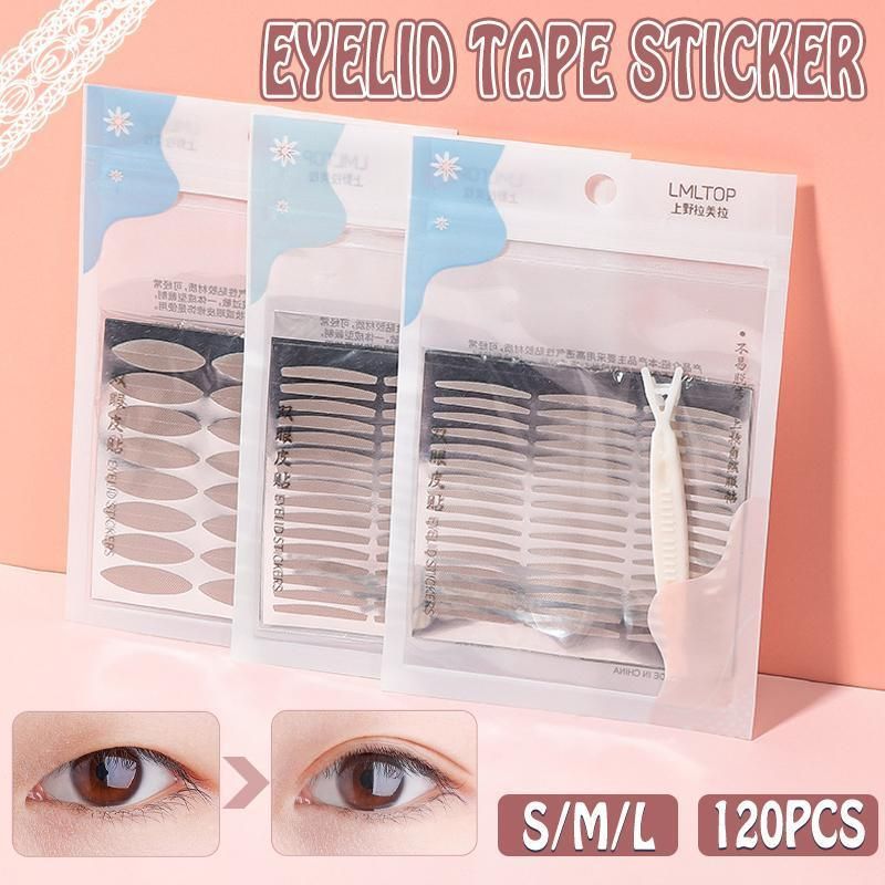 Eyelid Tape Stickers 120Pcs Natural Invisible- Adhesive Eye Lift Strips Tool - M-120PCS โ image 2