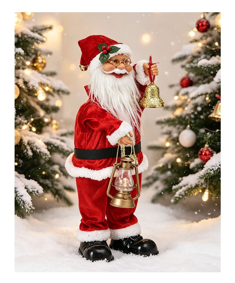 Electric Musical Santa Claus Figurine, About 45cm Tall with Music, Creative Standing Doll, Full of Holiday Atmosphere, Perfect Christmas Gift Choice — image 6