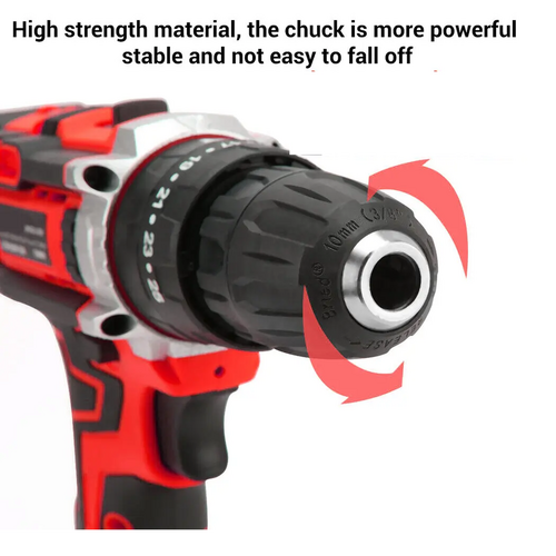 Cordless Drill w/2 Battery Heavy Duty Impact Driver Kit Brushless Hammer Set โ image 5