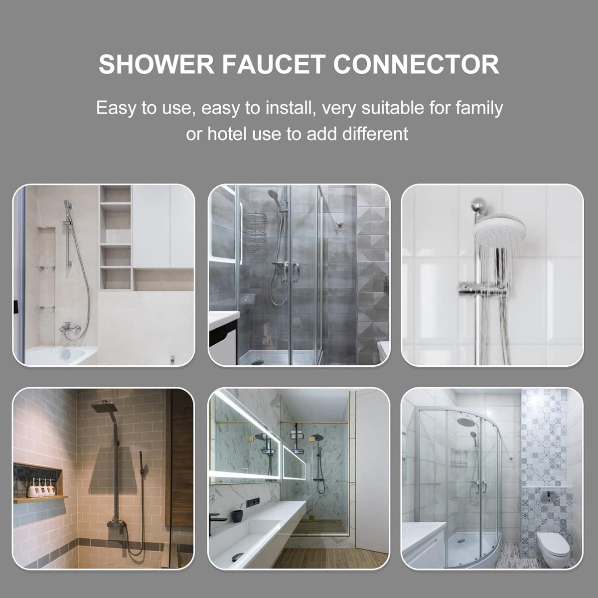 2 pieces - installation set for exposed bath taps - stainless steel wall-mounted tap adapter - tap installation kit - tap accessories - bathroom accessories — image 6