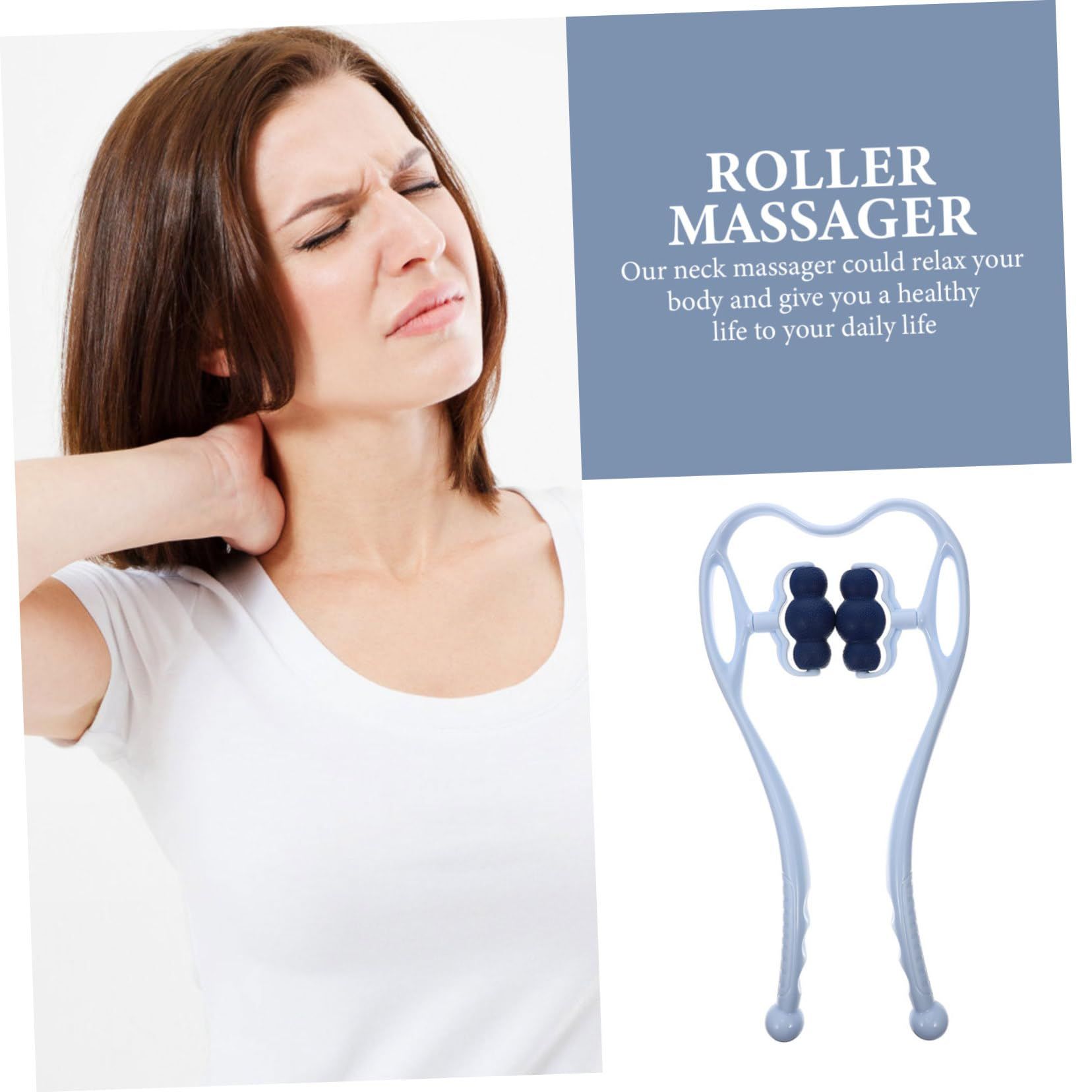 Manual Neck Clamp Neck and Shoulder Massager Neck Shoulder Massager Roller Massagers for Neck and Back Home Supplies โ image 4