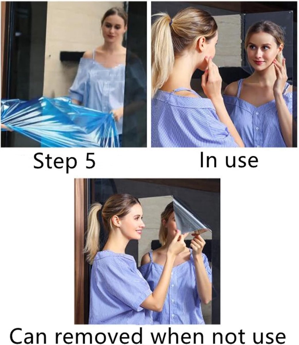 50 × 150 cm - Flexible mirror sheets - Soft mirror - mirror paper - mirror effect wall stickers - non-glass - self-adhesive mirror - plastic wall mirror — image 5