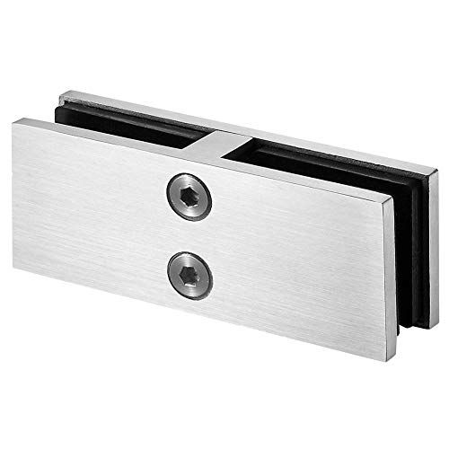 Railing Glass to Glass Clamp, Stainless Steel 304 Bracket for Glass Balustrade Railing Pool Fence (4 Pieces 180°) — image 2