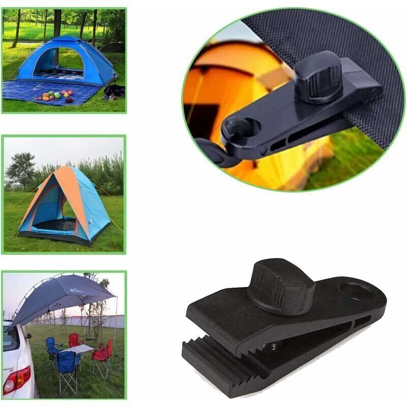DEBUNS Heavy Duty Tent Clamps, 12 pcs Black Instant Awning Clamp for Tent Tarpaulin Caravan Garden Shelter — image 5