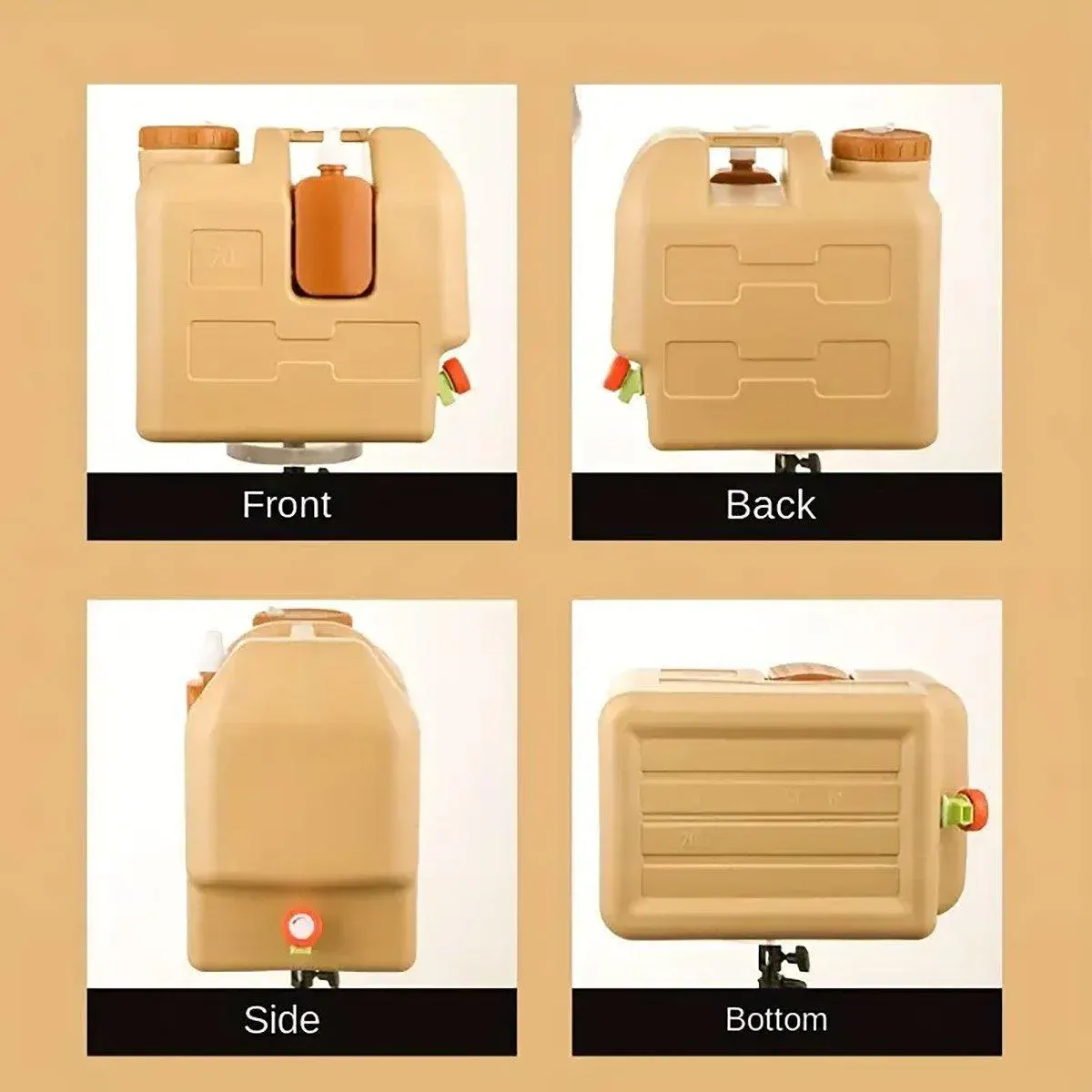 20L Outdoor Camping Portable Storage Bucket with Tap Drinking Water Container β image 5