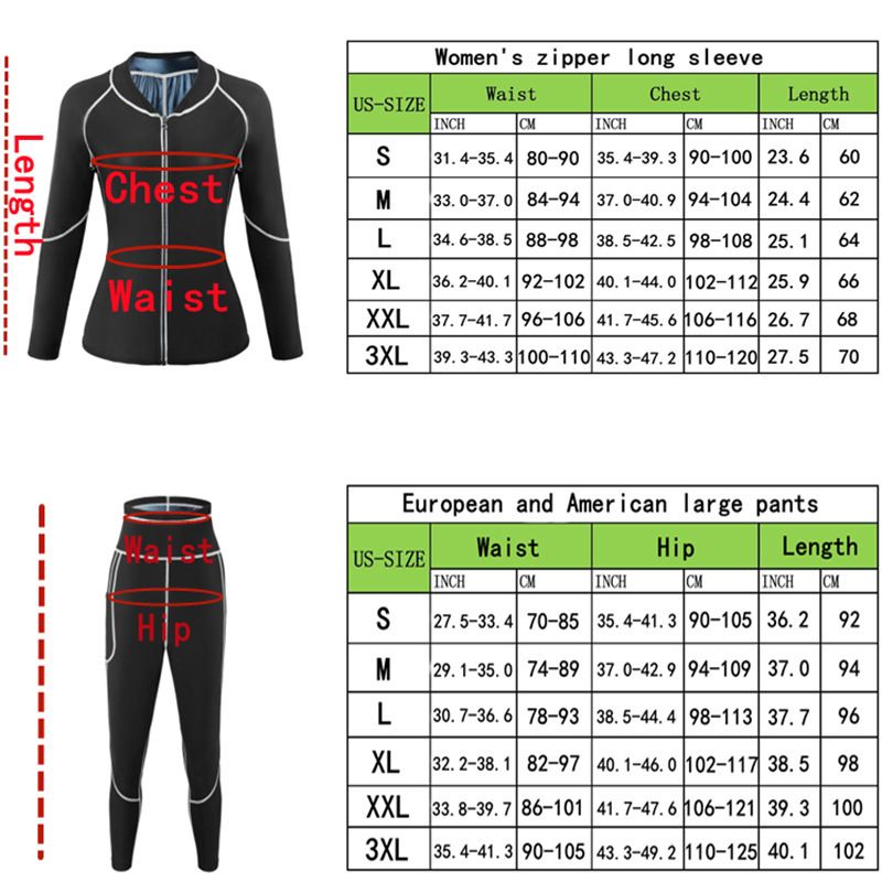 XL Size Black and Blue Women's Workout Sauna Sweat Suit Set: Long Sleeve & Leggings - High Elasticity Compression Shapewear for Weight Loss & Yoga — image 6