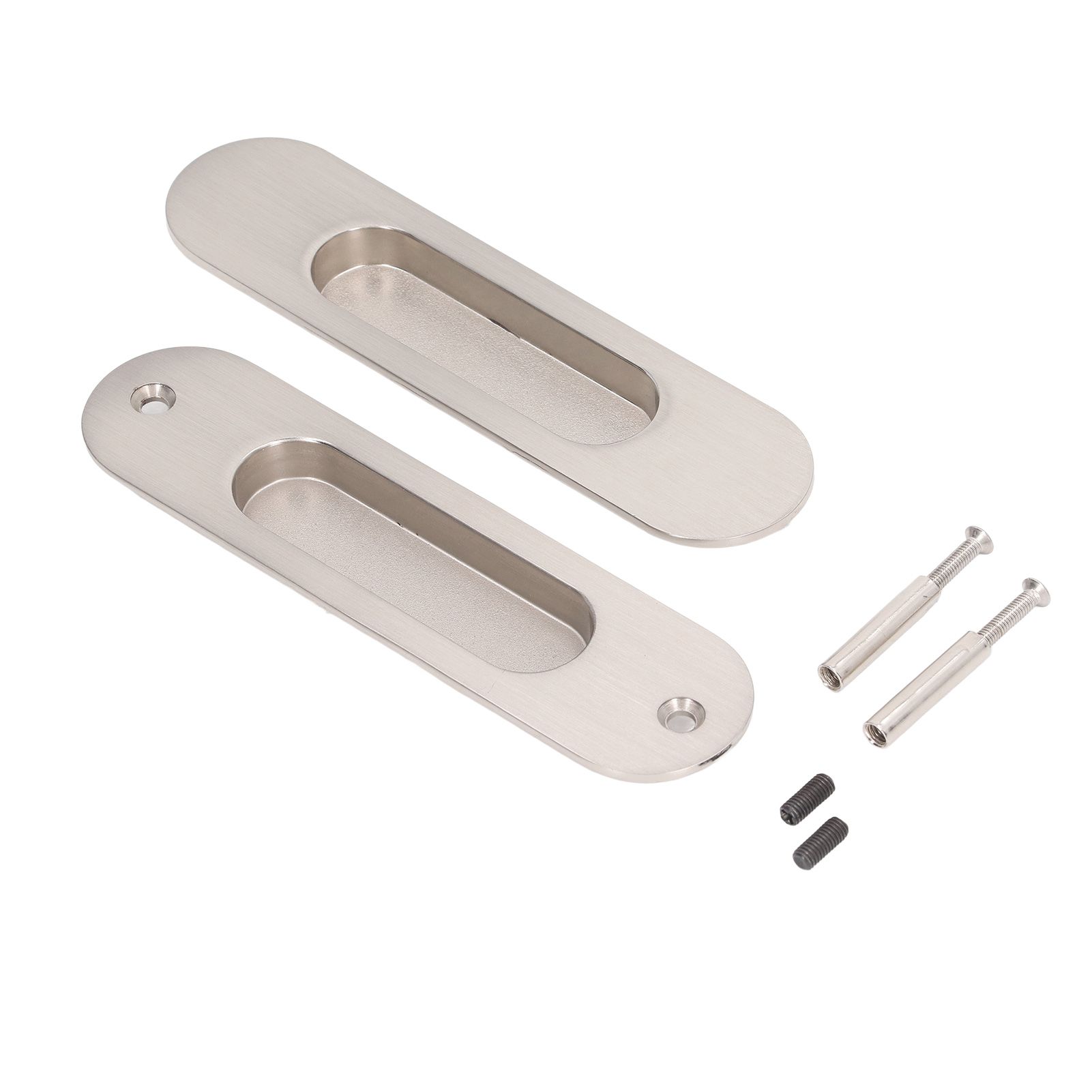 Sliding Door Handles Set Smoothing Surfaces Aluminum Alloy Closet Door Finger Flush Pull โ image 2