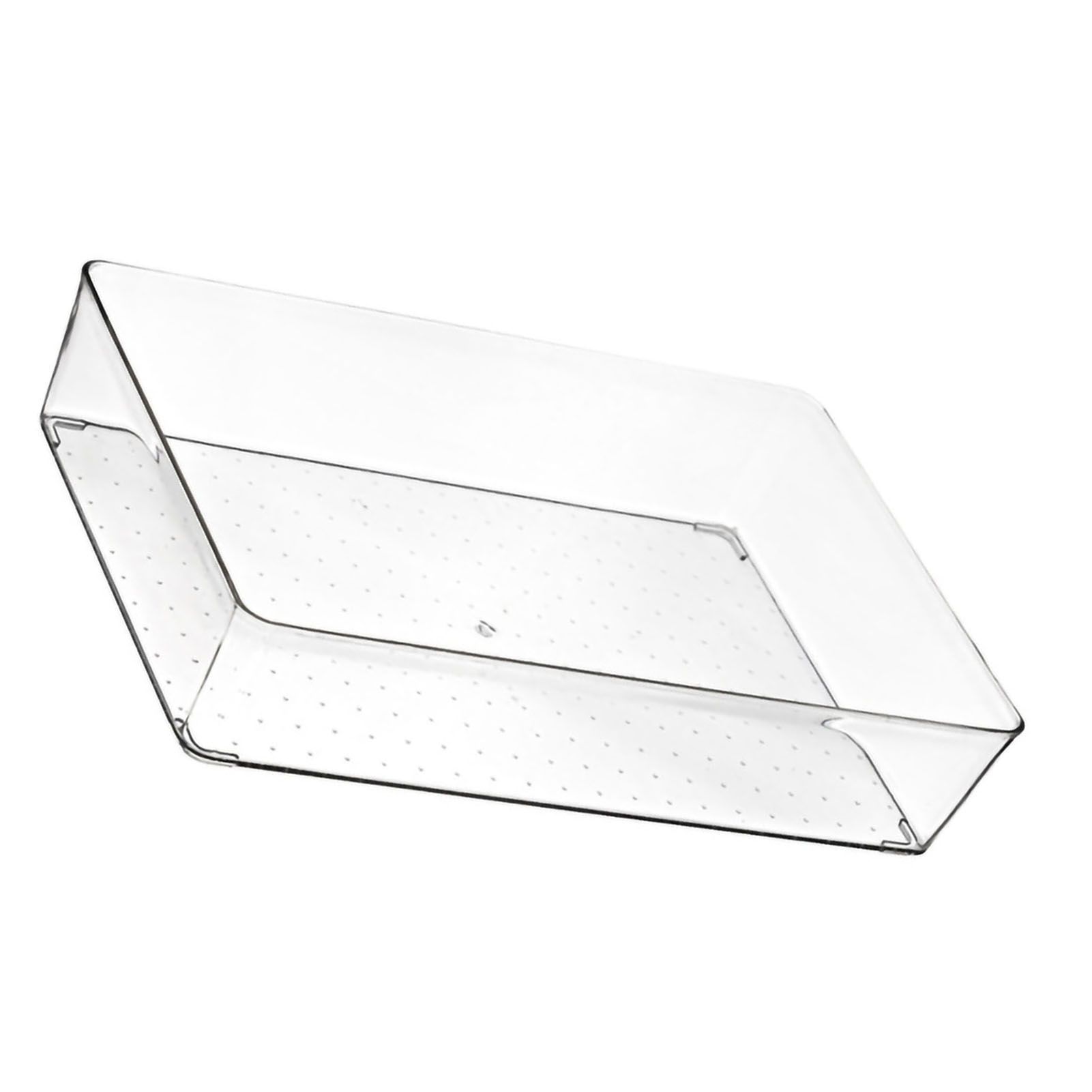 Drawer Storage Trays Durable Transparent Plastic Drawer Storage Divid Box for Kitchen Large Square Box — image 3