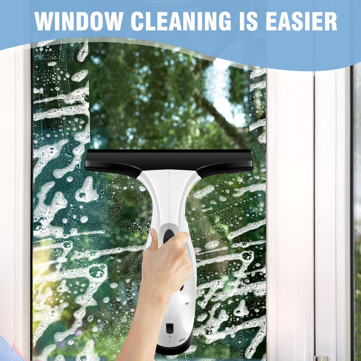 Windshield wiper - window cleaner - window squeegee - window cleaner - cordless window vacuum cleaner - water tank, spray bottle with microfiber cover — image 3