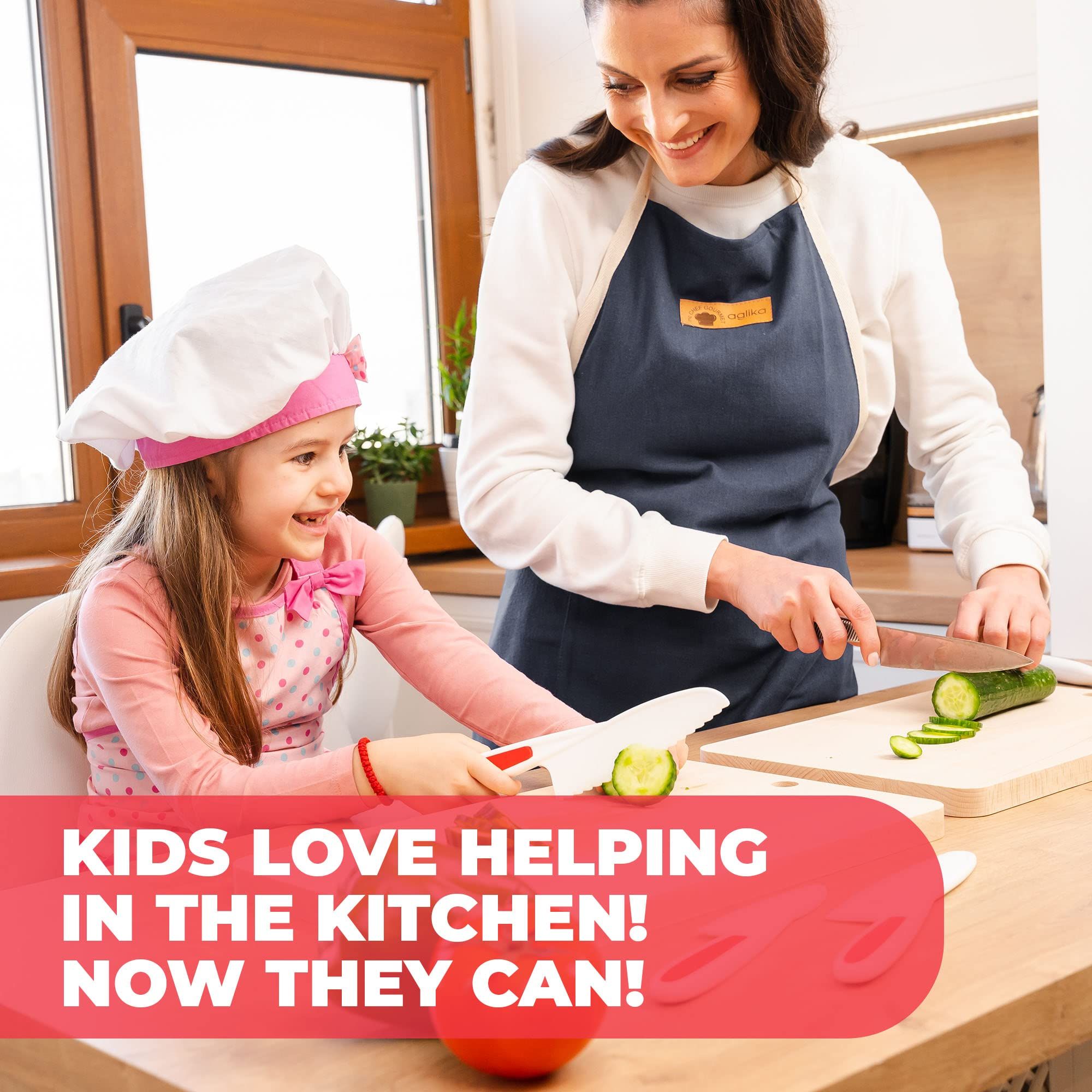 Kids Knife Set of 3 - Toddler Knife Set for Real Cooking - Montessori Knife for BPA-Free Nylon Knife For Kids - Serrated Edges โ image 3