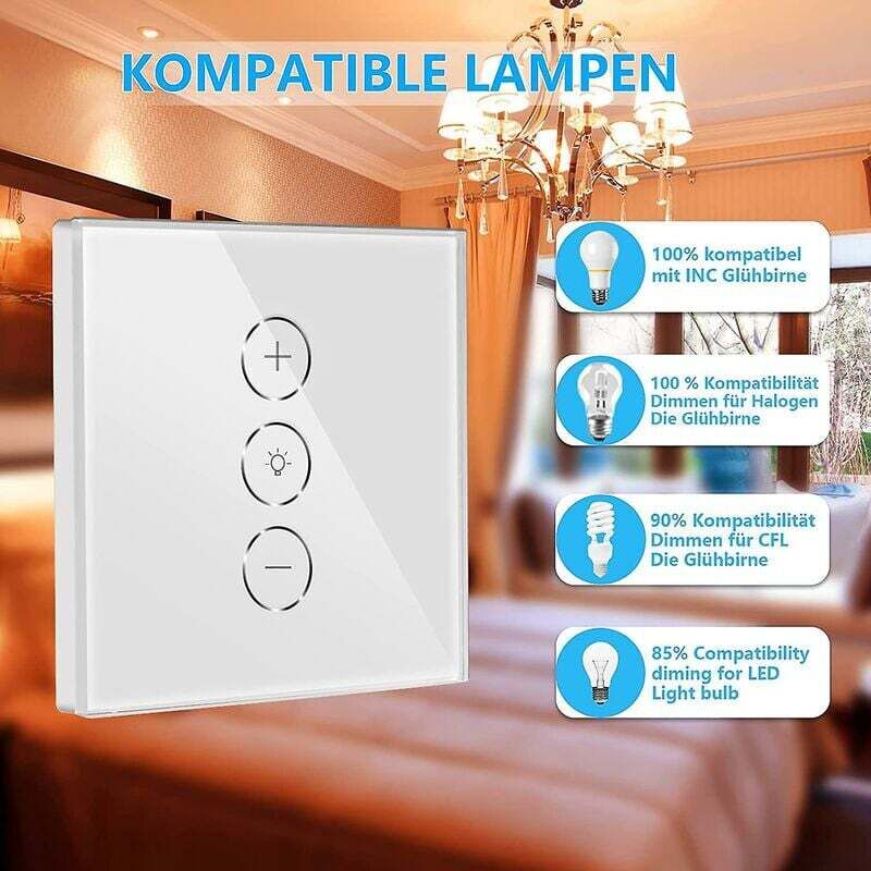LED Dimmer Switch, Wifi Light LED Dimmer Switch Percentage Function With Timing Function, Wlan Voice App Control โ image 3