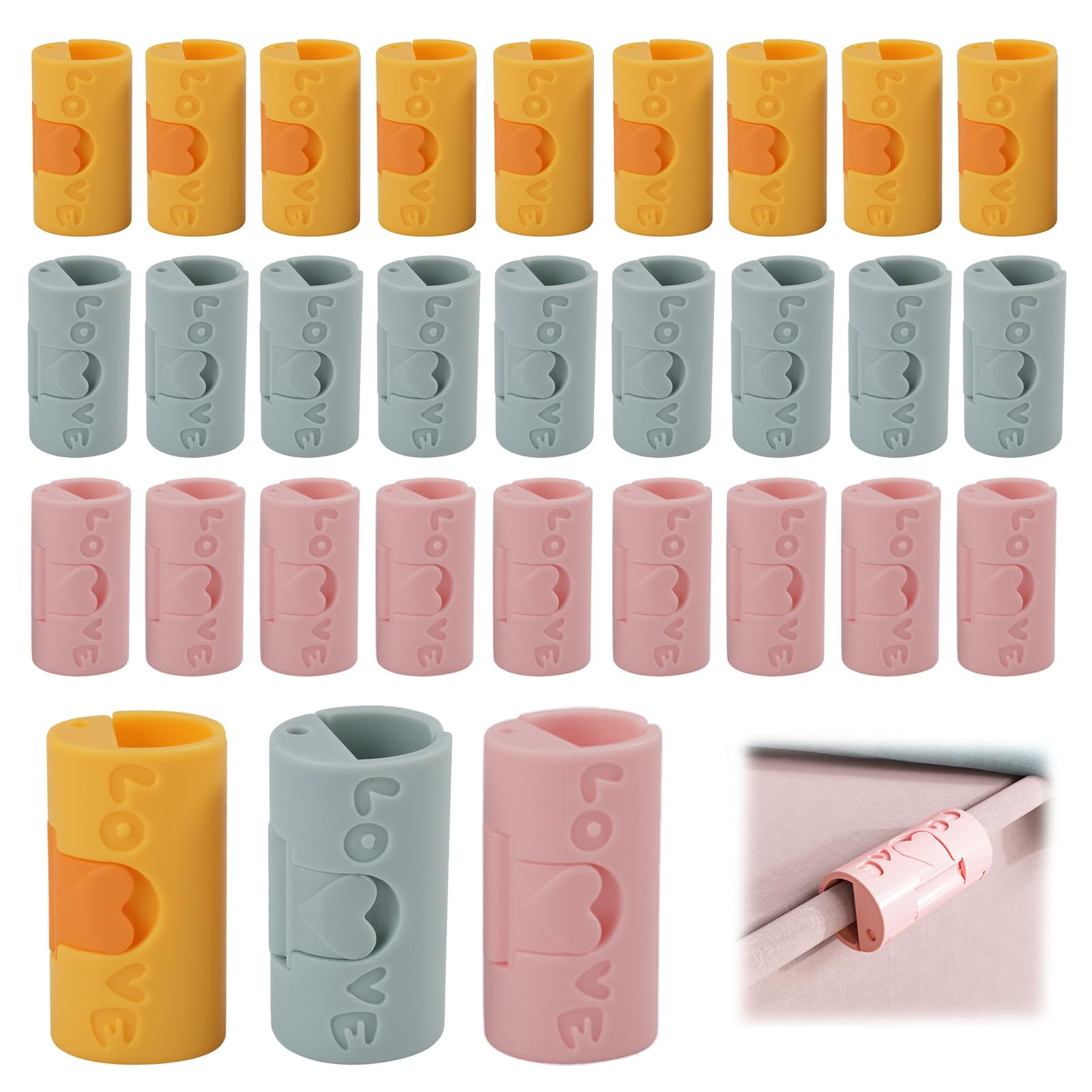 30 Pieces Non-Slip Clothes Pegs for Laundry, Hangers and Clotheslines, Windproof Clips for Trousers, Socks and Delicate, Assorted Colours