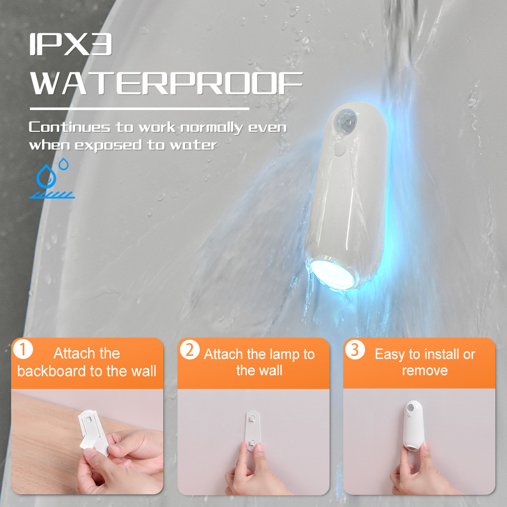 LED Motion Sensor Toilet Night Light - 8-Color Adjustable Glow with Modern Design — image 4
