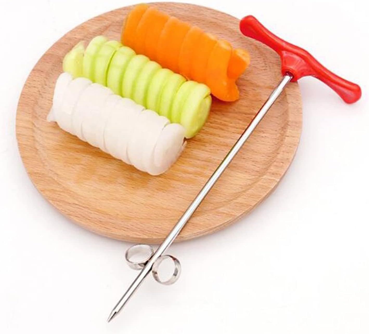 Fruits & Vegetables Spiral Twist Knife,Stainless Steel Spiral Twist Knife, Twist Shredder Ideal for Healthy Snacks, Chips, Parties โ image 4