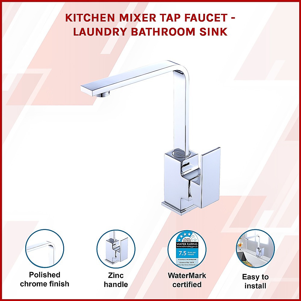Kitchen Mixer Tap Faucet - Laundry Bathroom Sink — image 3