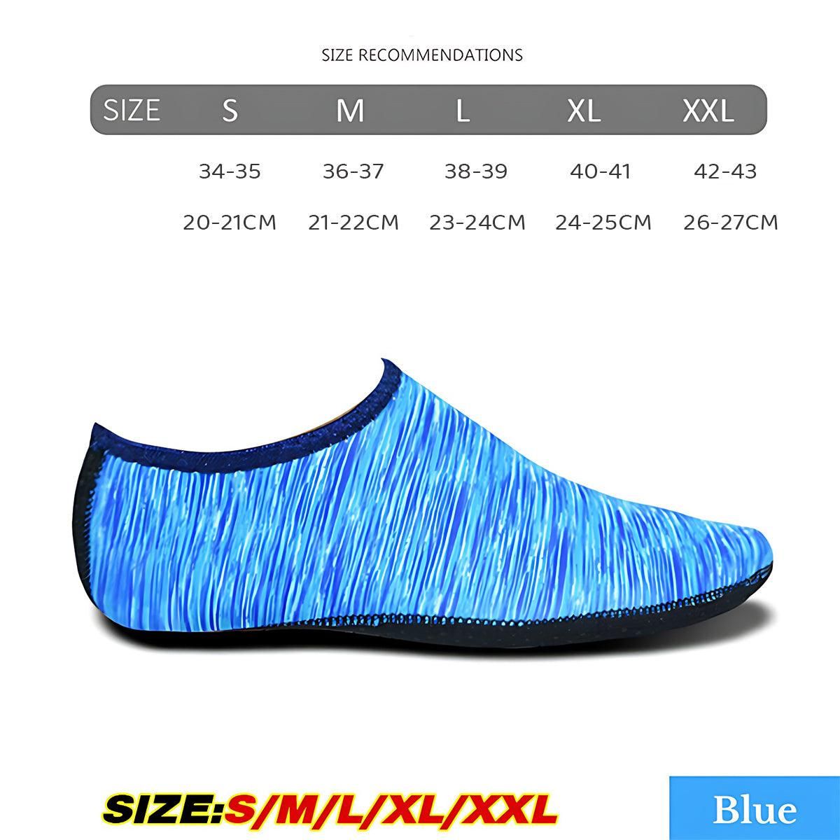 Unisex Water Shoes Slip On Aqua Socks Swim Surf Diving Yoga Exercise Reef Shoes - Black-M โ image 5