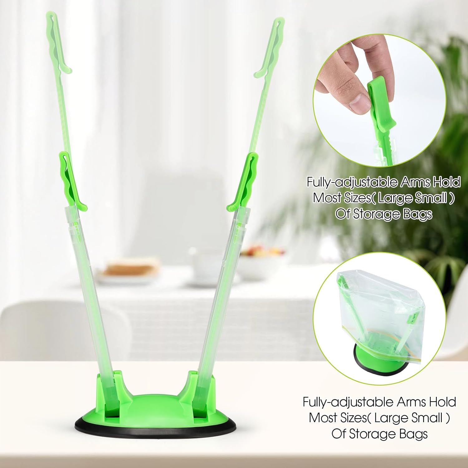 Baggy Rack Holder for Food Meal Prep,Plastic Freezer Bag Holder Stand for Filling, Adjustable Food Storage Bag Holders,Gallon Bag Holder (Pack of 4) — image 3