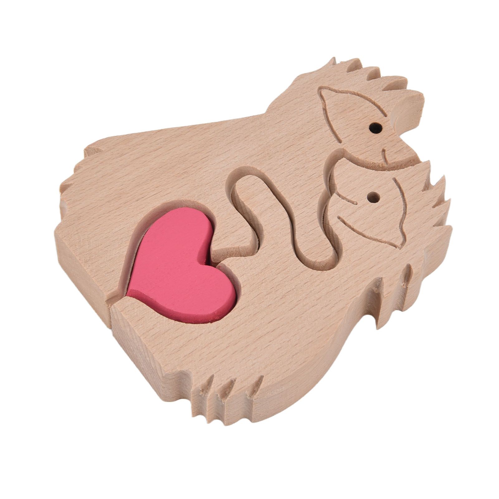 Wooden Animal Ornament Cute Shape Animal Family Handcrafted Mini Wooden Rabbits Statue for Home Decoration Gifts B13 โ image 4