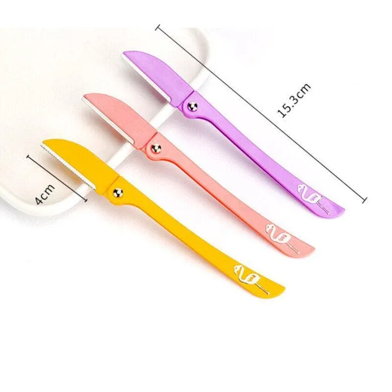 3PCS Folding Eyebrow Razor Facial Hair Trimmer for Women with Protective Guard — image 3