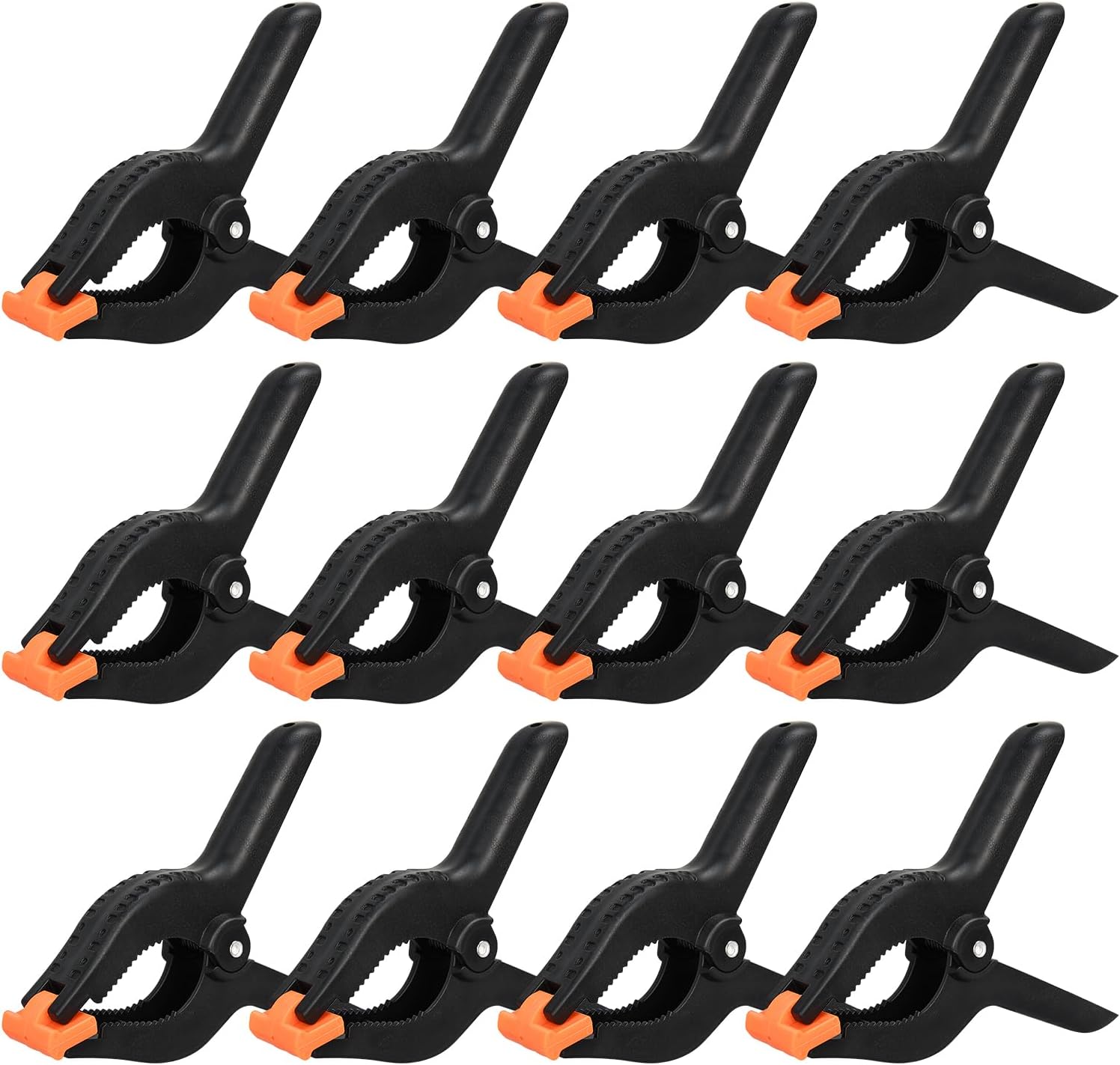 12 Pack 6 Inch Plastic Spring Clamps, for Crafts, Woodworking, Backdrop Stand, Photography, Home Dec