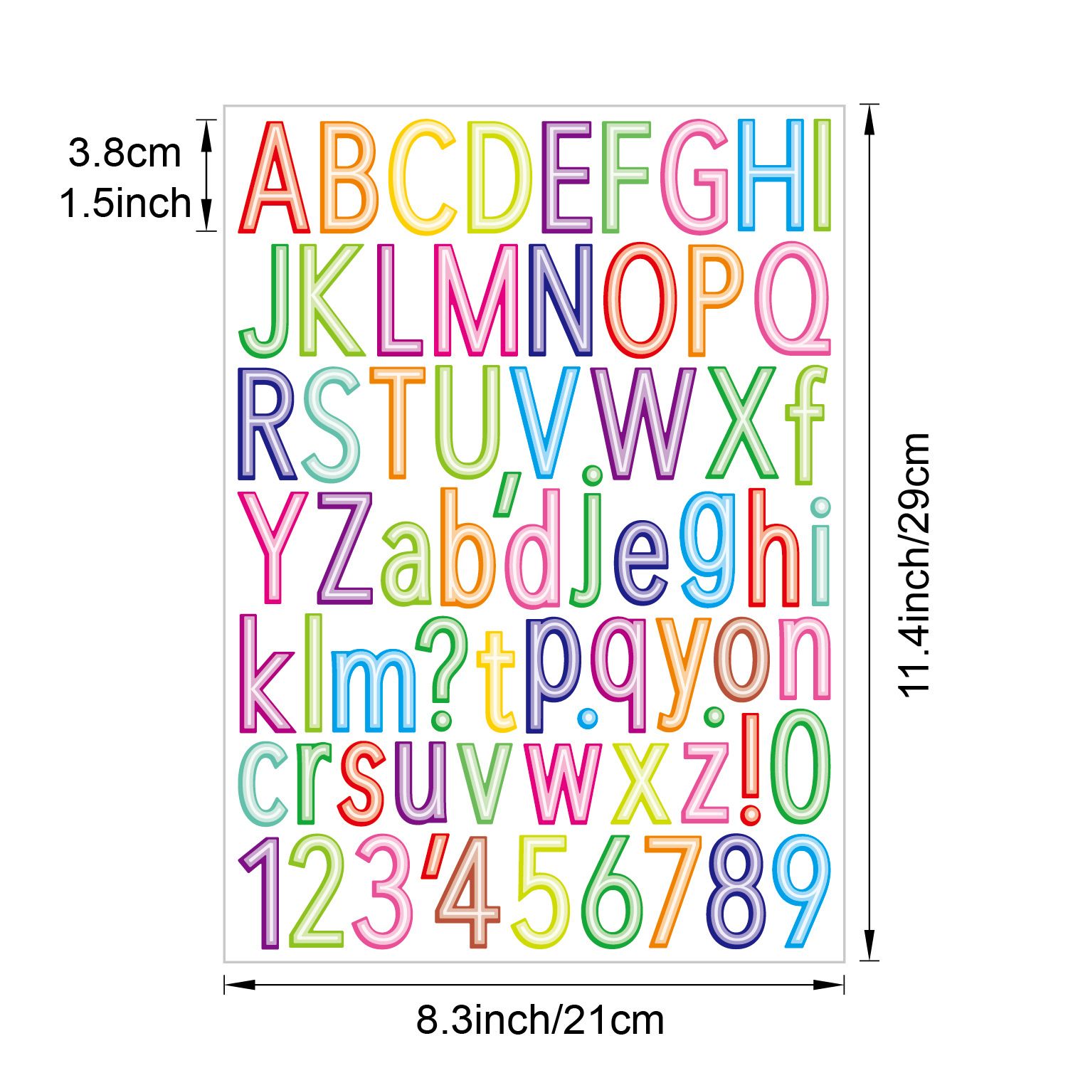 2 Sheet 1.5 Inch Letter and Number Stickers Self Adhesive Vinyl Letters Alphabet Stickers Big Font Mailbox Numbers For Bulletin — image 4