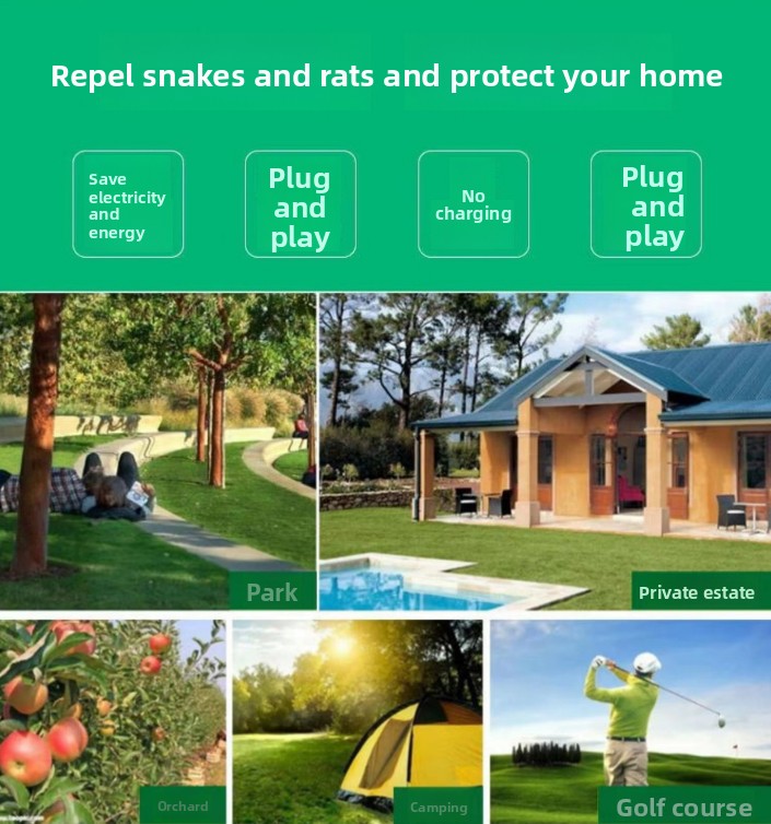 Solar-Powered Sonic Snake and Rodent Repeller Ground Stake - Outdoor Waterproof Ground Vibration Pest Deterrent Device - Ultrasonic Control for Moles, Voles — image 3