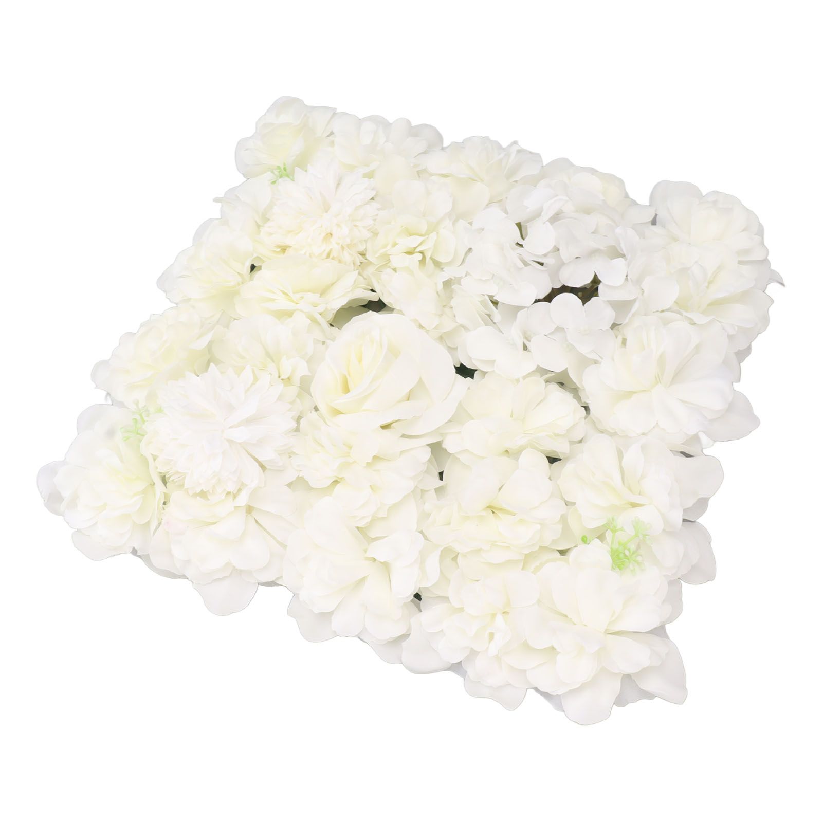 Artificial Flower Wall Panels Simulation Silk Rose Flower Wall Decor for Wedding Party Stage Background Backdrop 15x15in White โ image 6