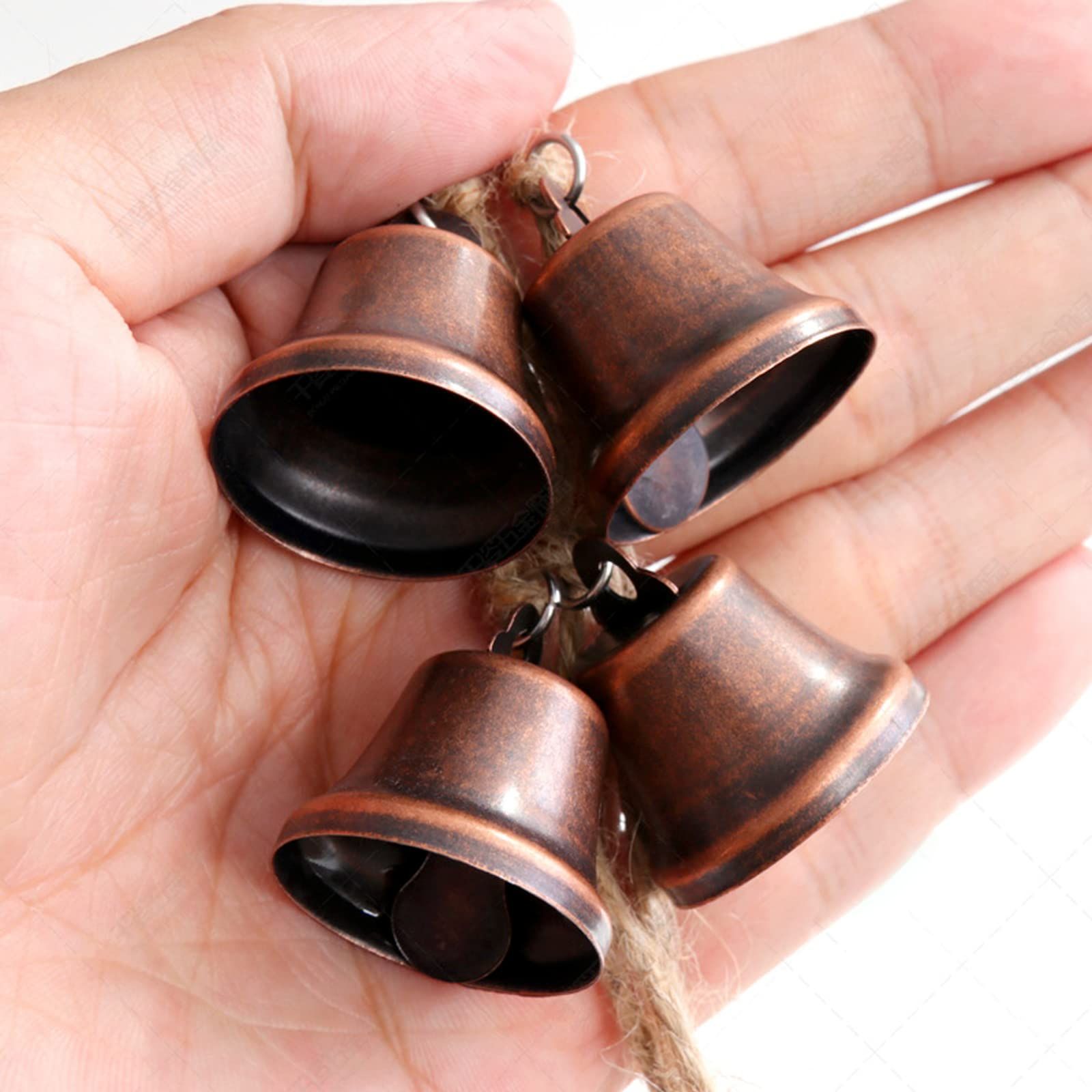 Vintage Jingle Bells Hanging String, Antique Bronze Iron Bells Decorative Hanging Bells Wind Chimes Bell Decoration Gifts for Home — image 2