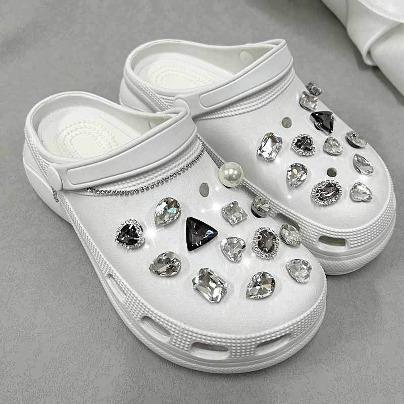 Bling Shoe Charms for Women Girl - Shoe Decoration Charms Crystal Diamond Luxury Shoe Accessories for Sandals,Party Favors Gifts