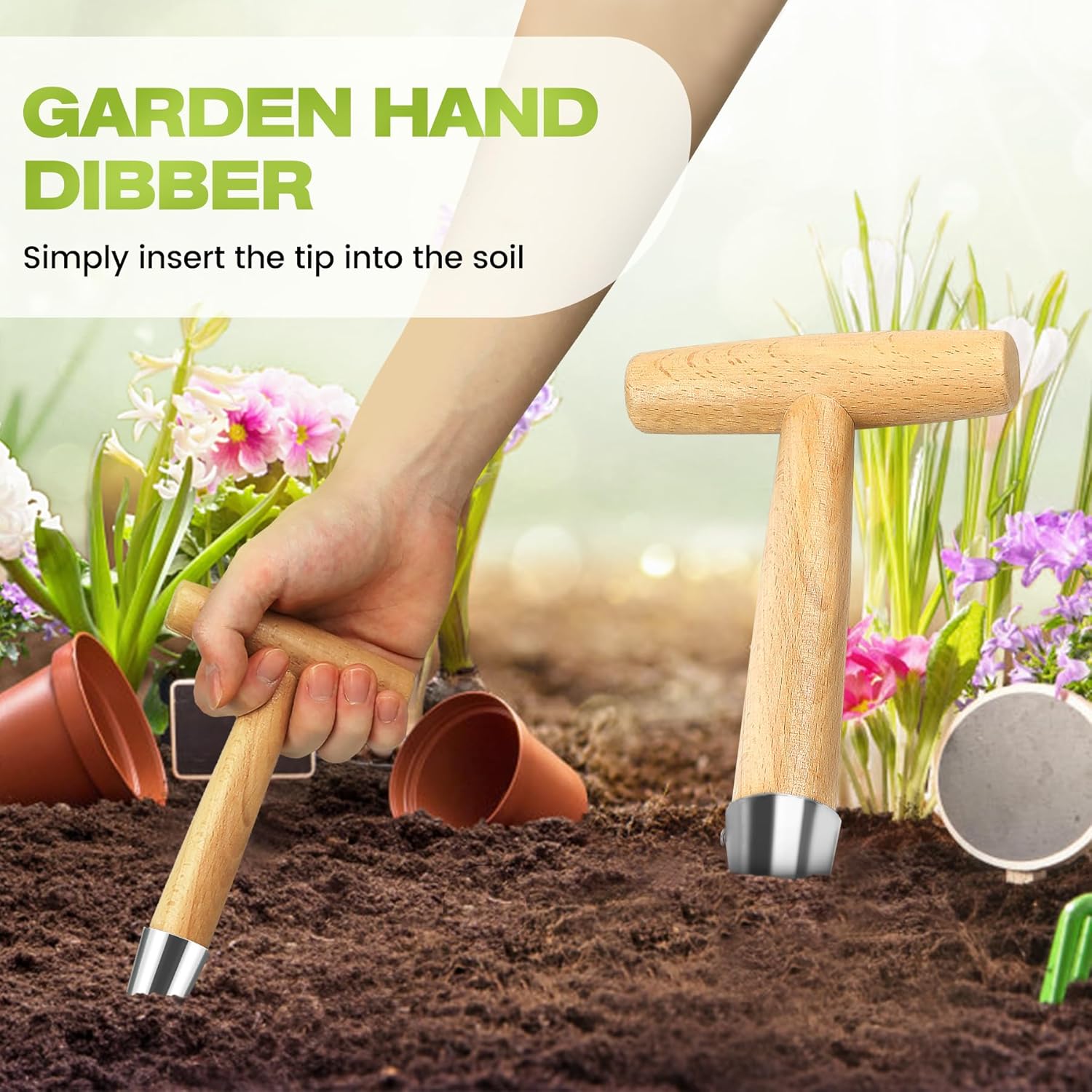 Flower bulbs, plant stakes, flower bulbs with T-grip, bulb planting aids, onion sets, garden vegetables, flowers and tulip bulbs — image 4