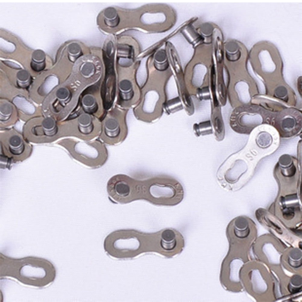 1 Pair Speed Chain Stainless Steel Buckle Chain for Bicycle Maintenance 9 Bike Chain Silver — image 2
