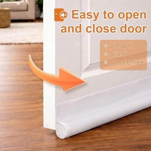 2Pack Door Draft Stopper Weather Stripping Door Seal Under Door Sweep Block Cold Air Gaps Front Soundproof Draft Blocker for Bottom of Door Suitable — image 4