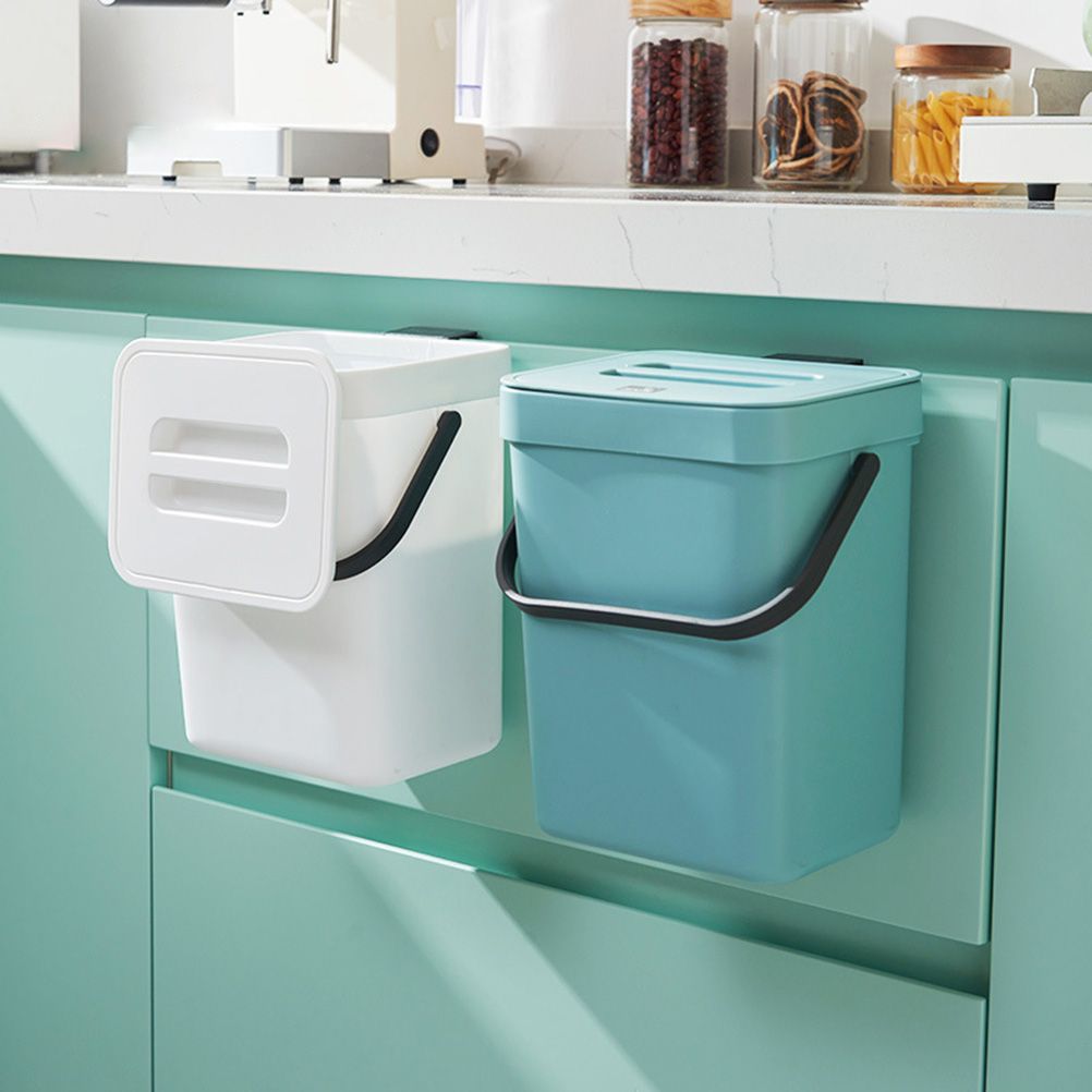 Small Kitchen Compost Bin 3L Kitchen Waste Bin Household Countertop Container with Lid for Rubbish Composter — image 3
