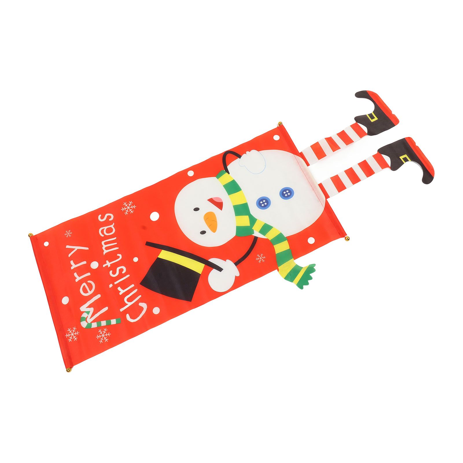 Christmas Snowman Hanging Flag Christmas Decorative Banner Landscape Wall Cloth Pendant โ image 5
